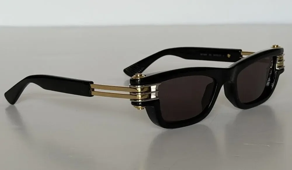 Bottega Veneta Unisex Bolt Squared Sunglasses Black BV1308S Made in Japan NIB
